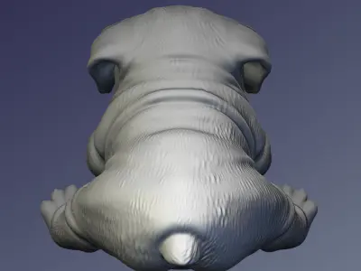 The puppy with a ball 3D print model