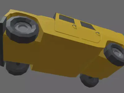 Low Poly Off Road Car 01 Low-poly 3D model
