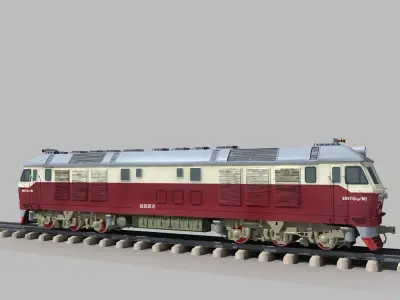Dongfeng 4D Diesel Locomotive 3D model