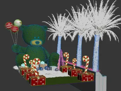 Bear Christmas 3D model