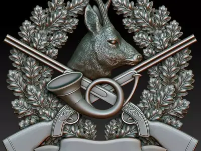 Hunting badge  Roe Deer 3D model