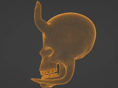Demon Skull Free 3D model