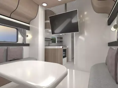 Caravan interior design 3D model