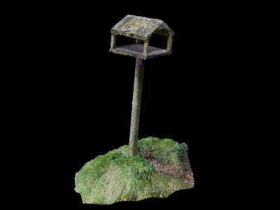 Bird House Table Photoscan Low-poly 3D model
