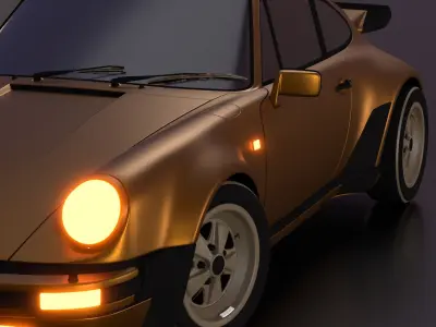 porsche 911 classic LowPoly Low-poly 3D model