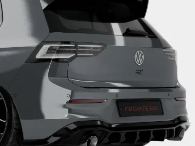 Volkswagen GTI 8  Custom body  restyle 3D model