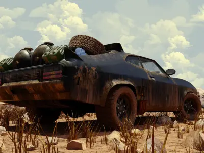 Mad Max V8 Interceptor 3D model