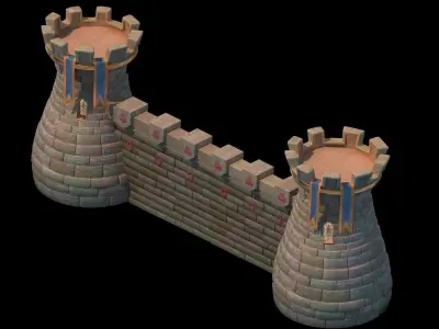 Game main city - Tower 3D model