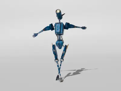 Robot Low-poly 3D model shop