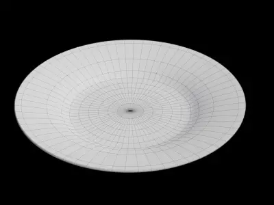 Bradford Plaid Salad Plate Low-poly 3D model