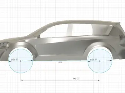 OUTLANDER 2008 313MM WHEEL BASE 2MM THICKNESS 3D print model