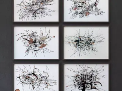 PETER FOUCAULT Set-04 Framed Low-poly 3D model