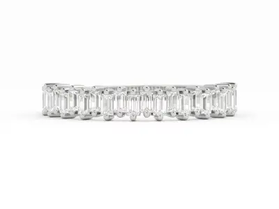 Baguette Wedding Band Ring Womens 3D print model