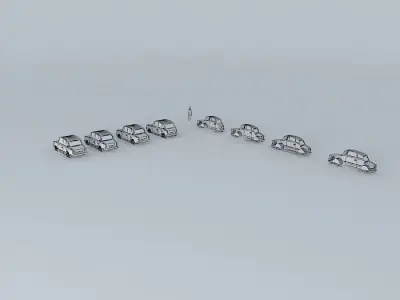 Fictional Eastern Europe car evolution Free 3D model