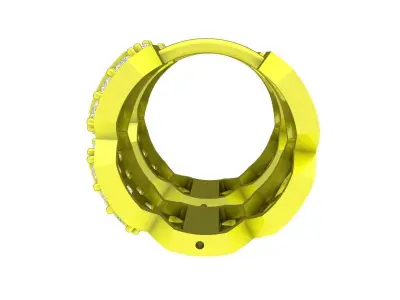 A7644 Luxury Diamond Hook Earring 3D Model 3D print model