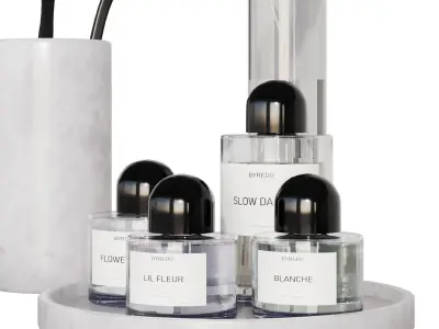 Bathroom Decor with Flowers 3D model