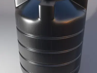 water tank 1000L Low-poly 3D model