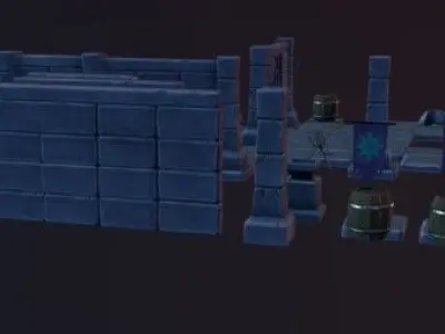 Modular Dungeon Kit - Ultimate 3D Asset Pack Low-poly 3D model