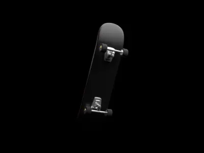 Skateboard Low-poly 3D model 14