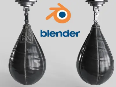 Boxing Punching Speed Bag v1 Low-poly 3D model