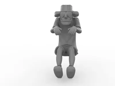 FREE STL The Rebel Driver figure cartoon style  Free 3D print model