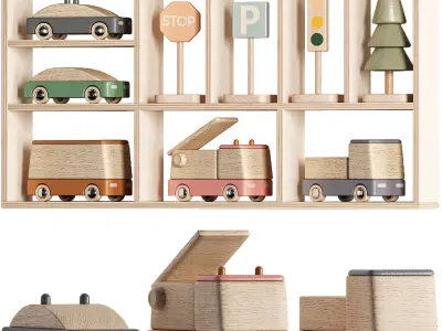 M Whiteboard Shelf  Plush Toy  Wall Decor 03 3D model