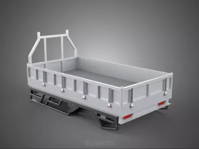 LOAD BODY DROP SIDE BED DUMP GATE DOOR PICKUP TRUCK WIDE DECK 3D model