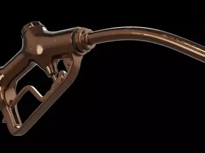 Vintage brass fuel nozzle Low-poly 3D model