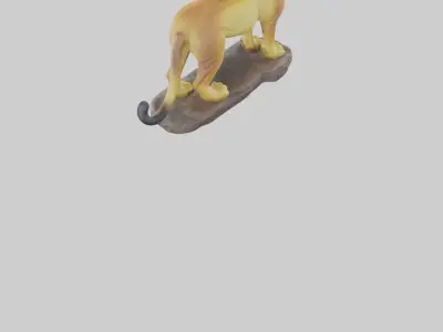 Chausie Cat statue model 3D model