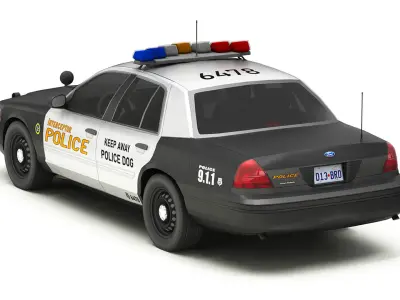 Car Police 4 Low-poly 3D model