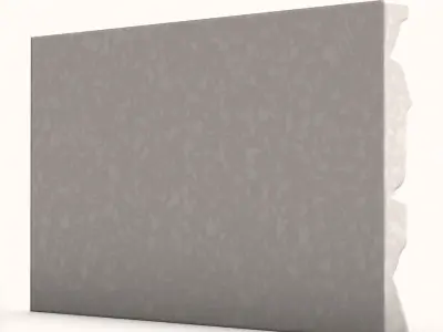Rustic Rubble Stone Wall Geometry 3D model