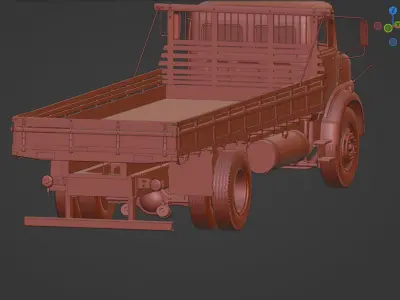 Mercedes 1313 1113  Low-poly 3D model