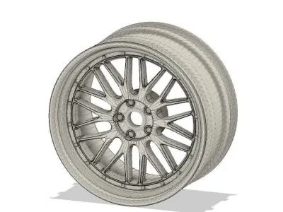 52mm Diameter 12MM HEX RC Wheels BBS LM with and without tires 3D print model