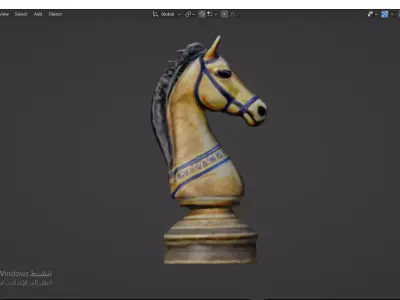 Horse chess Low-poly 3D model buy