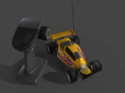 Remote Controlled Car Low-poly 3D model