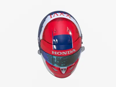 Kvyat helmet 2020 Low-poly 3D model