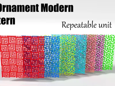 Modern Ornaments Pattern Collection 3D model