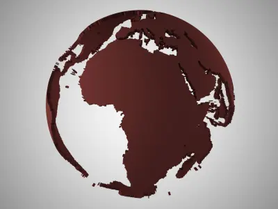 Globe Shell Dark Brown 3D model