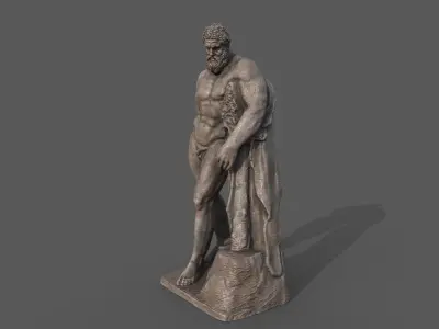 Statue of Hercules Low-poly 3D model