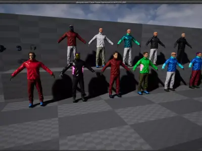 cyberpunk male Z UNREAL ENGINE 4 Low-poly 3D model