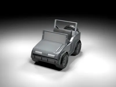Jeep car modeling Free low-poly 3D model
