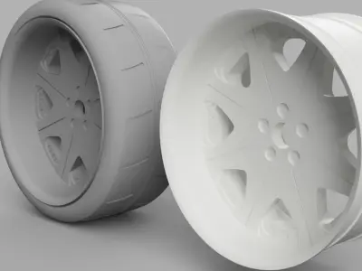  12MM HEX RC Wheels Leon Hardiritt Waffe with and without tires 3D print model
