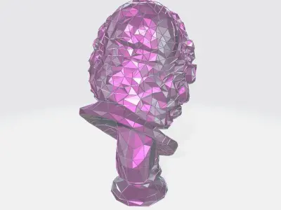 Alexander the Great bust WIREFRAME VORONOI WIREMESH MESH 3D print model