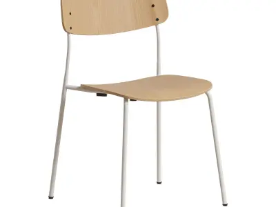 Ella Chair Four Leg base Laminate By Martela 3D model