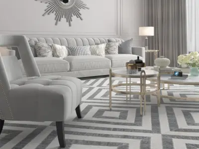 Modern room living 3D model buy