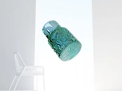 Blue Wave Vase 3D model