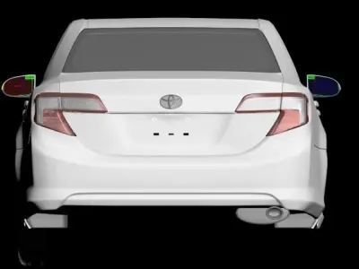 Toyota Camry 2012 with interior 3D model 3D model