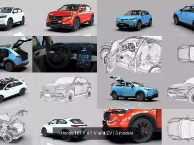 Honda HR-V XR-V and EV 3D Model Pack