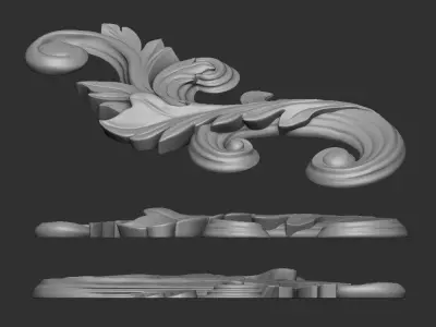 Floral ornament 1 3D print model