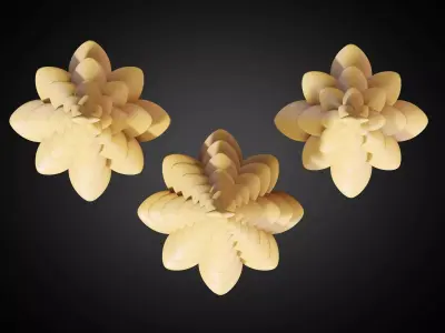 Stylized Christmas Tree Set 01 3D print model